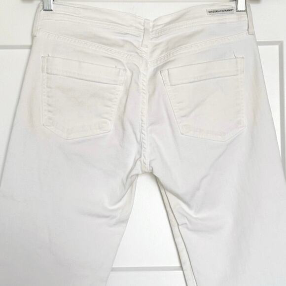 C of H Women’s Dani Cropped Straight Leg jeans White Denim Size 27 Cuffed - Picture 5 of 12